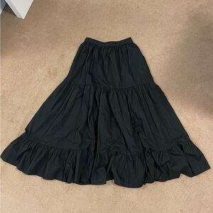 Abercrombie black tiered cotton maxi skirt